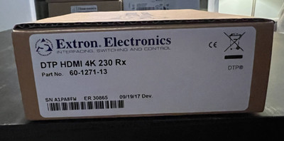 Extron DTP HDMI 4K 230 RX Receiver, Part No. 60-1271-13. New!