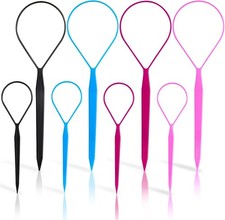 Topsy Tail Hair Tool Set, Ponytail Maker Loop Styling Tools, 2 Sizes,