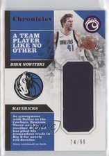 2017-18 Panini Chronicles Swatches Pink 74/99 Dirk Nowitzki #CS-DNW HOF 7y2