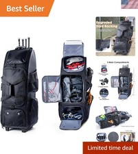 Softball Bat Bag with Wheels - Organize Bats, Helmets & Gear with Style