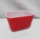 Vintage bright red Pyrex 501 mini fridgie refrigerator dish NO LID