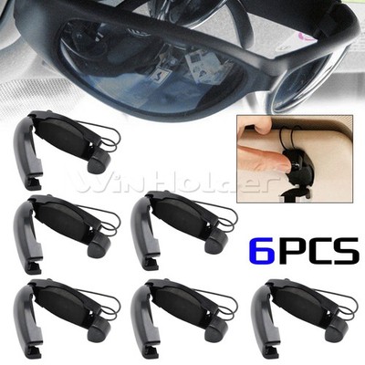 6 Universal Car Auto Sun Visor Clip Holder For Glasses Sunglasses Eyeglass Card