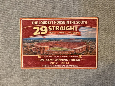#ad Doak Campbell Stadium Metal Sign Tallahassee Florida State Championships $25.00