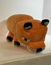 Minecraft Fox Plush Pillow Toy Buddy 20 Inch Mojang JINX Orange Soft