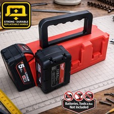 Milwaukee M18 Battery Basket Carrier Caddy Holder – Holds 8 Batteries 