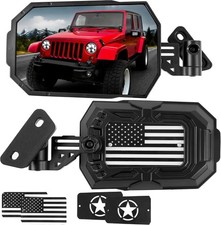 Wrangler Mirrors Doors Off Compatible with 2007-2018 LJ TJ JK JKU, Wider Visio..