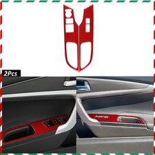 Red Carbon Fiber Window Lift Switch Panel Cover Trim For Honda Accord 2013-2017 Red Carbon Fiber Window Lift Switch Panel Cover Trim For Honda Accord 2013-2017