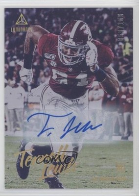 2020 Panini Luminance Rookies Gold 59/100 Terrell Lewis #138 Rookie Auto RC 4z8