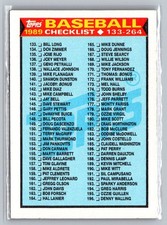 1989 Topps #378 Checklist: 265-396