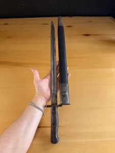 ORIGINAL WW1 AUSTRALIAN 2ND MD M1907 SMLE BAYONET AND SCABBARD LITHGOW ARSENAL
