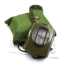 Military Compass Metal Sighting Lensatic Compass, Night Fluorescent, Impact 