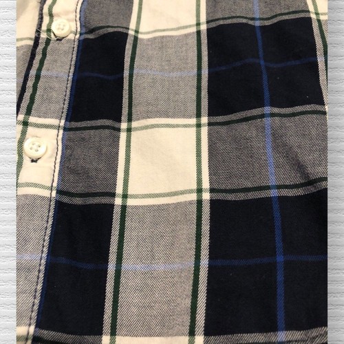 Mayoral Blue Green Plaid Checkered Button Up Polo Shirt Size 8 - Picture 2 of 5