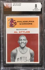 1961 Fleer #1 Al Attles Rookie Card BVG 8 N Mint / Mint Sharp Corners and Edges
