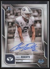 2025 Bowman Chrome U Chase Roberts Prospect Auto White /15 #BCA-CR BYU Cougars