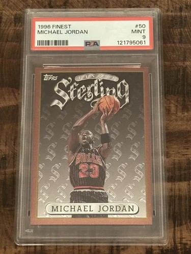 1996 Finest Michael Jordan Card #50 Graded PSA 9