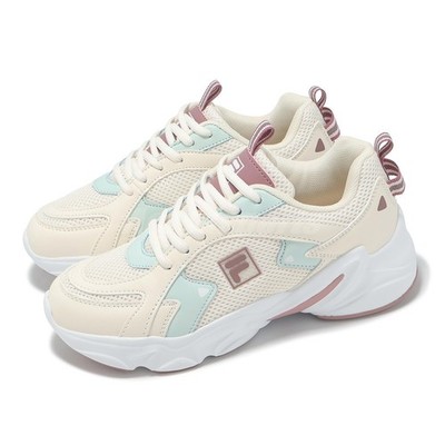 Fila Innovation Beige Red Women Casual Lifestyle Shoes Sneakers