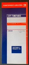 Northwest Airlines CHICAGO City Timetable Effective October 31, 1990
