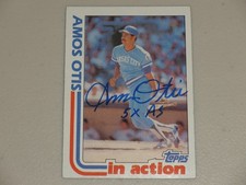 AMOS OTIS IP Baseball Autograph Auto 1981 Topps Baseball