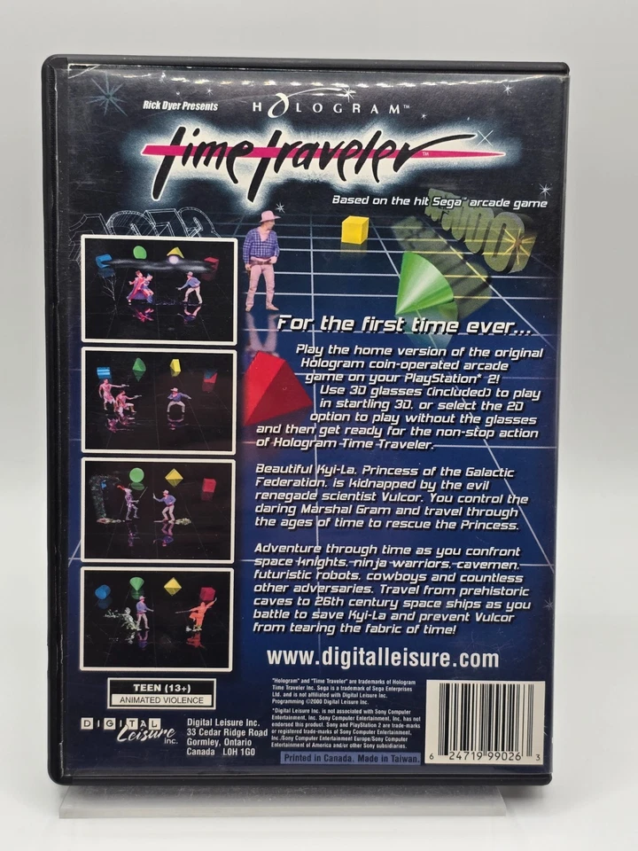Hologram Time Traveler PlayStation 2 PS2 Compatible SEGA Arcade w/3D Glasses Foto 3 de 4