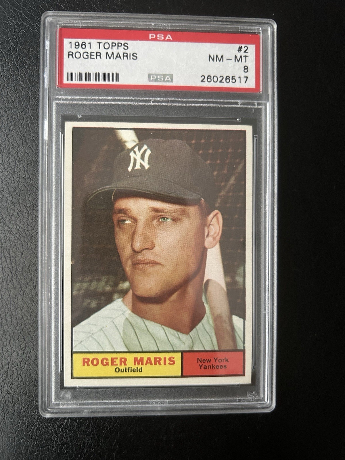 1961 Topps Set Break #2 Roger Maris Yankees PSA 8