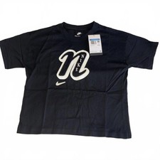 Nike Kids Swoosh Sports Casual Youth Medium Black Graphic T-Shirt M  n  Athletic