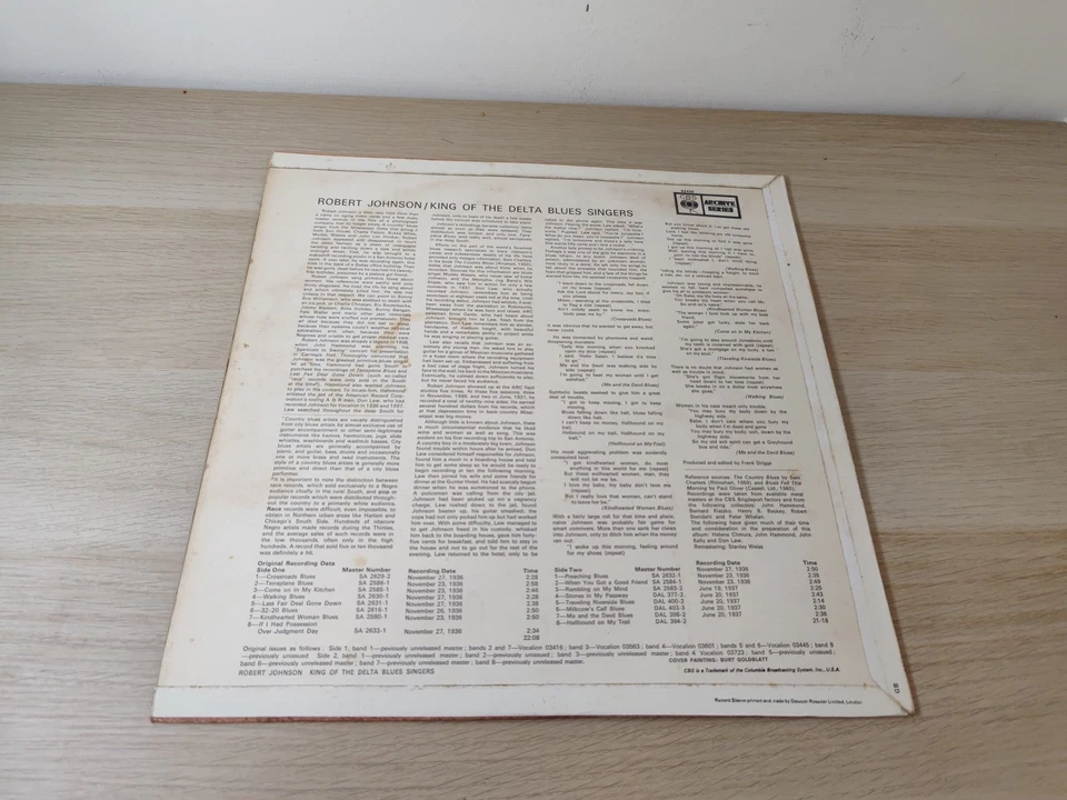 Robert Johnson - King Of The Delta Blues Singers -1966 Mono Vinyl LP- CBS62456 - Image 4 of 4