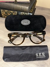 See Eyewear Frames 4633 Brown Havana Tortoise 140-47-24 Handmade In Japan  Case