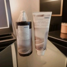 Korres 2pc Unscented Jumbo 1 Liter Body Cleanser & 400 ml Body Butter Set NEW!