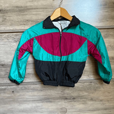 Colorblock Vintage 80s 90s Windbreaker Jacket...