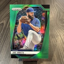 Jake Arrieta 2025 Panini Prizm Green Prizm #181 Chicago Cubs