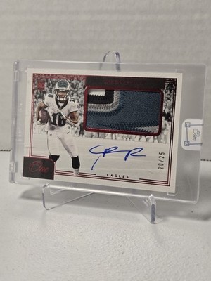 JALEN REAGOR 2020 PANINI ONE RPA RED ROOKIE PATCH AUTOGRAPH RC AUTO /25 Eagles 