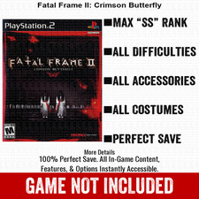 Fatal Frame II Crimson Butterfly 100 All Items PS2 Memory Card CHEATS
