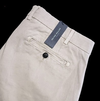 Peter Millar Collection Concorde Flat-Front 35x36 Stone Trouser Pants $198