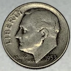 1953-S Roosevelt Dime - Circulated Condition - 90% Silver - US Coin - 2948