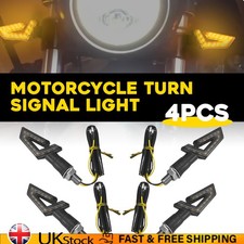 4pcs Motorcycle Amber LED Turn Signal Blinker Light For Cruiser Bobber Chopper