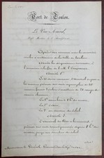 Toulon. Dispositions pour Fête de l'Empereur. 3 docs 1854-56. Amiral Dubourdieu.