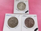 1942 PDS Walking Liberty 90% Silver Half Dollars