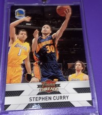 Stephen Curry 2nd Year Rookie Panini Threads Golden State Warriors Card #117. rookie card picture