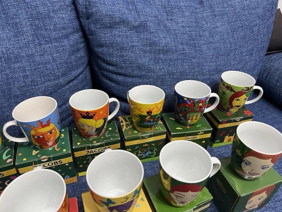 Jacobs Ritzenhoff Kaffeebecher Kompletter Satz Edition 1 - 15 NEU mit OVP - Bild 4 von 4