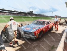 Foto coloreada del piloto de auto de carreras HF246 Bobby Allison Daytona 400 8x10 16x20