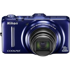 Nikon COOLPIX S9300 16.0MP Digital Camera 18x Optica Zoom Blue s7