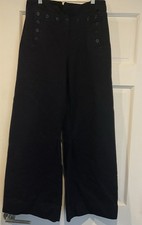 Vintage US Navy Wool Bell Bottom Pants USN Military 31  x 28  Navy Blue