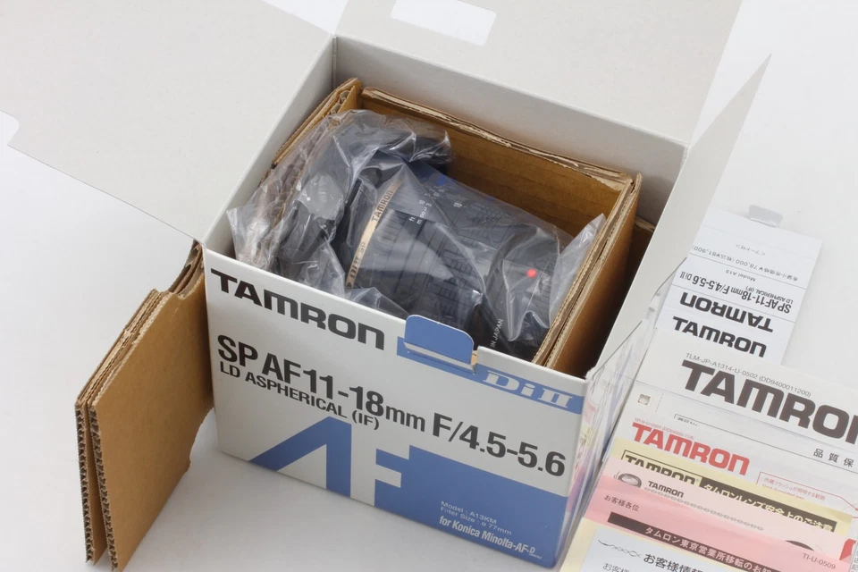 [Sin usar en caja] TAMRON SP AF 11-18mm f/4.5-5.6 Di II LD ASP α A Montaje de JAPÓN Foto 2 de 4