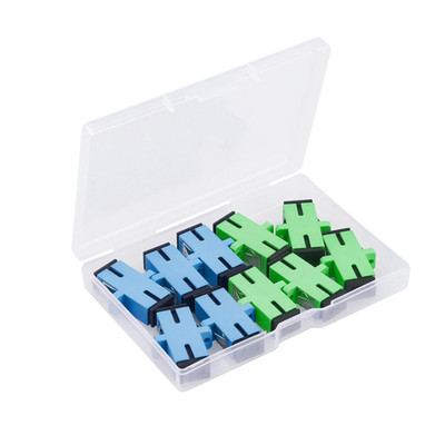 10-Pack Fiber Optical Couplers, SC Female to SC Female UPC & APC Simplex Single