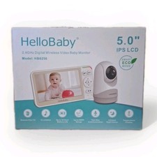Hellobaby HB6256 Video Baby Monitor Camera Audio LCD Screen White