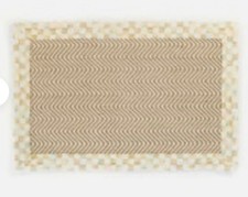 Retired MacKenzie Childs Retired Parchment Check Jute/Sisal Rug 2 x 3 NIB