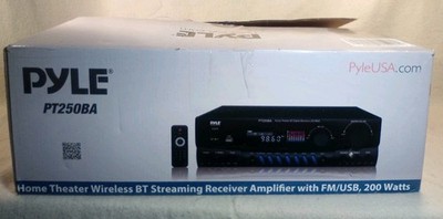 Pyle Home Theater Wireless BT Streaming Receiver Amplifier w/ FM/USB 200W 