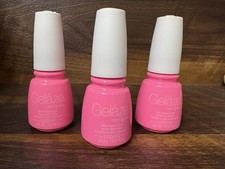 (3)Brand New Gelaze by China Glaze Gel Nail Polish- BOTTOMS UP- .05oz. Ea