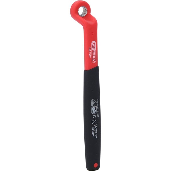 Ks Tools 118.1307 Isolierter RingschlüSsel, GekröPft, 7 Mm-image