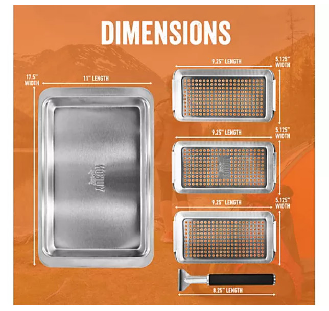 Yukon Glory BBQ 'N SERVE Grill Basket Set